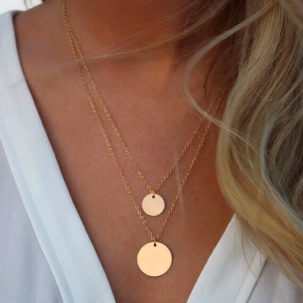 2 TIER GOLD TONE NECKLACE